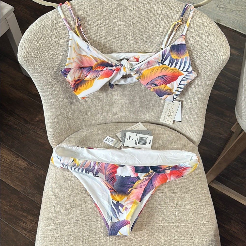 L*Space White Print Bikini Set